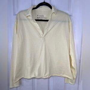 Frank & Eileen Light Yellow Women's Top Size Small